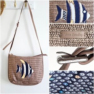 Vera Bradley Brown Crossbody Bag with Fish Design